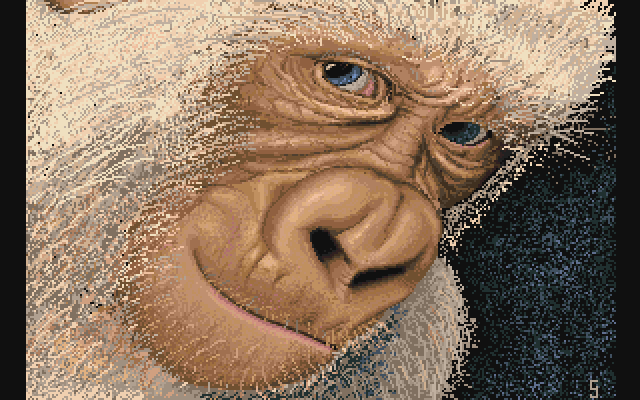 Gorilla - DeluxePaint Demo Image, an Amiga Image by Electronic Arts