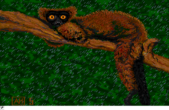 Lemur - DeluxePaint Demo Image, an Amiga Animation by Electronic Arts