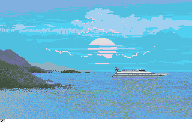 Yacht - DeluxePaint Demo Image, an Amiga Animation by Electronic Arts